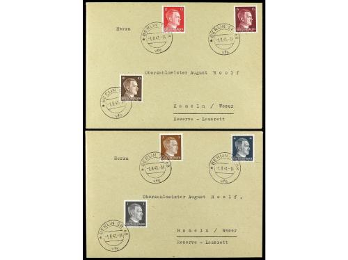✉ Mi. 781/98, 799A/ 802A. 1941-42 (1-8, 20-3). SERIE COMPLET
