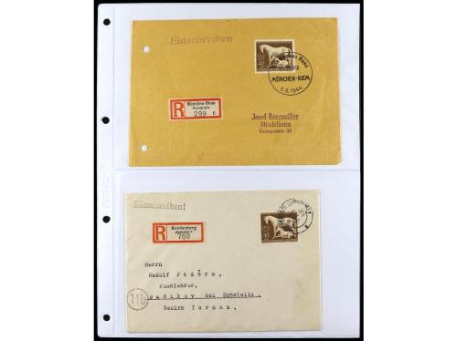 ✉ ALEMANIA. 1938-45. conjunto de 147 con diversos franqueos.