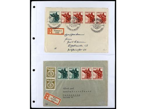 ✉ ALEMANIA. 1938-45. conjunto de 147 con diversos franqueos.