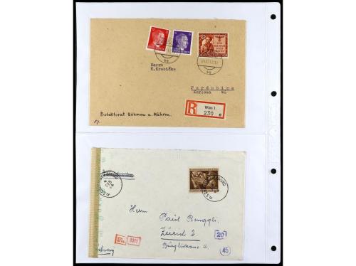 ✉ ALEMANIA. 1938-45. conjunto de 147 con diversos franqueos.