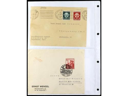 ✉ ALEMANIA. 1938-45. conjunto de 147 con diversos franqueos.