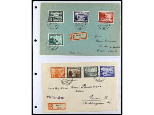 ✉ ALEMANIA. 1938-45. conjunto de 147 con diversos franqueos.