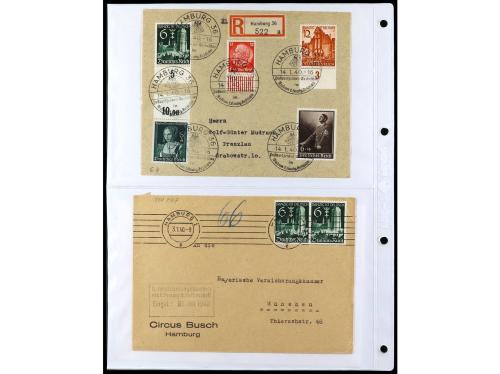 ✉ ALEMANIA. 1938-45. conjunto de 147 con diversos franqueos.