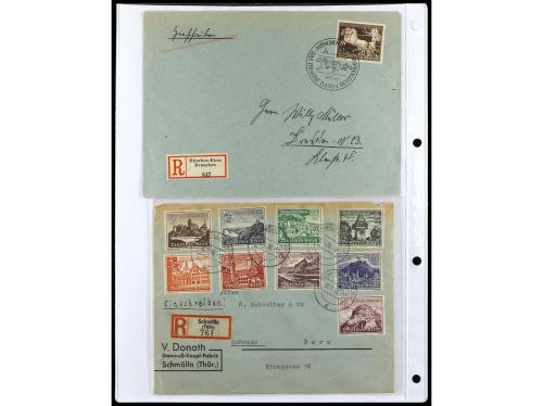 ✉ ALEMANIA. 1938-45. conjunto de 147 con diversos franqueos.