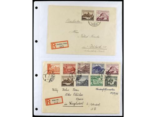 ✉ ALEMANIA. 1938-45. conjunto de 147 con diversos franqueos.
