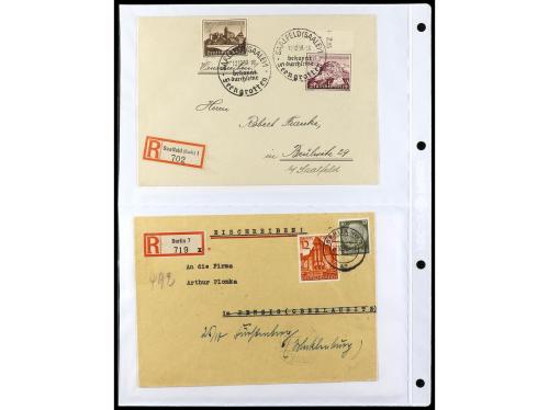 ✉ ALEMANIA. 1938-45. conjunto de 147 con diversos franqueos.