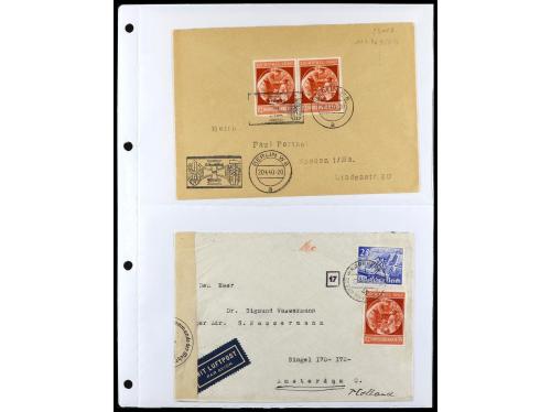 ✉ ALEMANIA. 1938-45. conjunto de 147 con diversos franqueos.