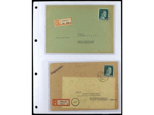 ✉ ALEMANIA. 1938-45. conjunto de 147 con diversos franqueos.
