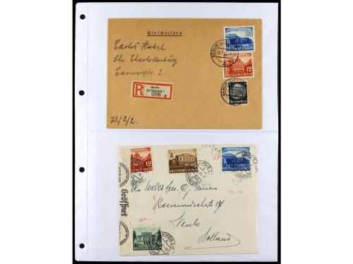 ✉ ALEMANIA. 1938-45. conjunto de 147 con diversos franqueos.