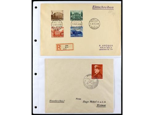 ✉ ALEMANIA. 1938-45. conjunto de 147 con diversos franqueos.