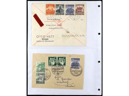 ✉ ALEMANIA. 1938-45. conjunto de 147 con diversos franqueos.