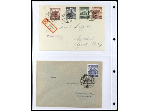 ✉ ALEMANIA. 1938-45. conjunto de 147 con diversos franqueos.