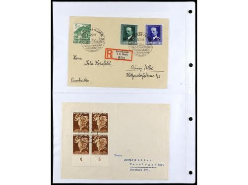 ✉ ALEMANIA. 1938-45. conjunto de 147 con diversos franqueos.