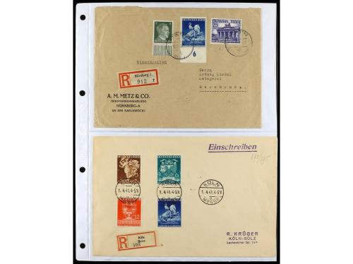 ✉ ALEMANIA. 1938-45. conjunto de 147 con diversos franqueos.