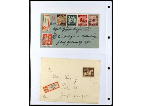 ✉ ALEMANIA. 1938-45. conjunto de 147 con diversos franqueos.