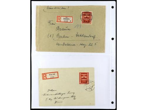 ✉ ALEMANIA. 1938-45. conjunto de 147 con diversos franqueos.