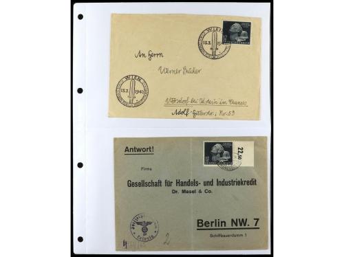 ✉ ALEMANIA. 1938-45. conjunto de 147 con diversos franqueos.