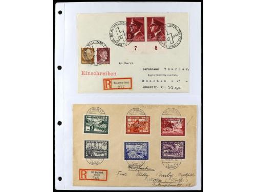 ✉ ALEMANIA. 1938-45. conjunto de 147 con diversos franqueos.