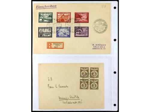 ✉ ALEMANIA. 1938-45. conjunto de 147 con diversos franqueos.