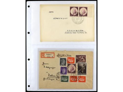✉ ALEMANIA. 1938-45. conjunto de 147 con diversos franqueos.