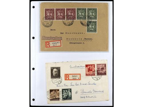 ✉ ALEMANIA. 1938-45. conjunto de 147 con diversos franqueos.