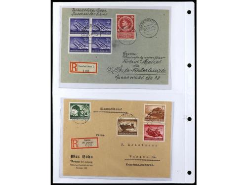 ✉ ALEMANIA. 1938-45. conjunto de 147 con diversos franqueos.