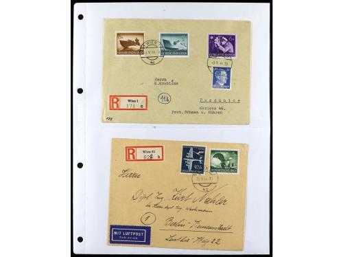 ✉ ALEMANIA. 1938-45. conjunto de 147 con diversos franqueos.