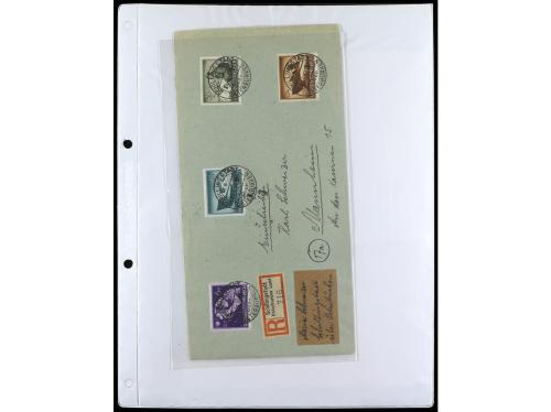 ✉ ALEMANIA. 1938-45. conjunto de 147 con diversos franqueos.