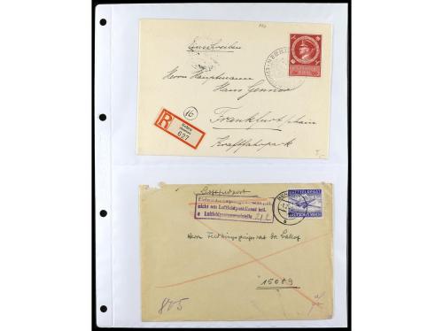 ✉ ALEMANIA. 1938-45. conjunto de 147 con diversos franqueos.