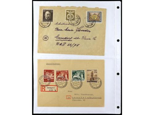 ✉ ALEMANIA. 1938-45. conjunto de 147 con diversos franqueos.