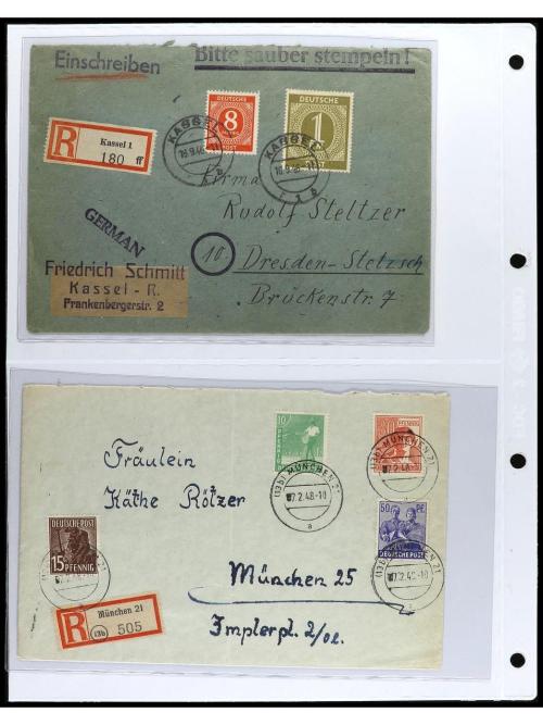 ✉ ALEMANIA. 1938-48. BIZONA. ZONA SOVIÉTICA, OCUPACIONES. Co