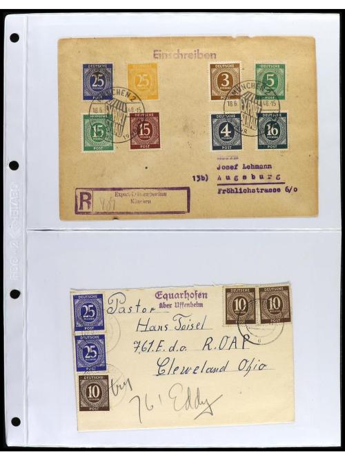 ✉ ALEMANIA. 1938-48. BIZONA. ZONA SOVIÉTICA, OCUPACIONES. Co