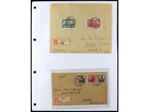 ✉ ALEMANIA. 1912-1933. Conjunto de 92 cartas con diversos fr