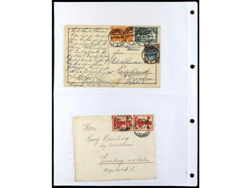 ✉ ALEMANIA. 1912-1933. Conjunto de 92 cartas con diversos fr