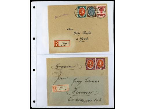 ✉ ALEMANIA. 1912-1933. Conjunto de 92 cartas con diversos fr