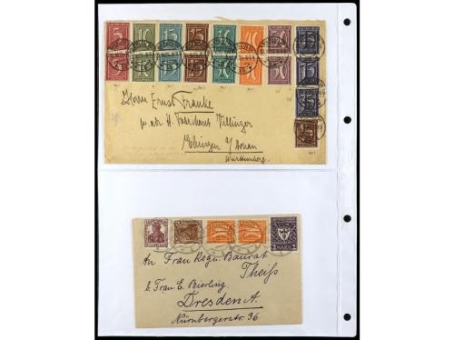 ✉ ALEMANIA. 1912-1933. Conjunto de 92 cartas con diversos fr