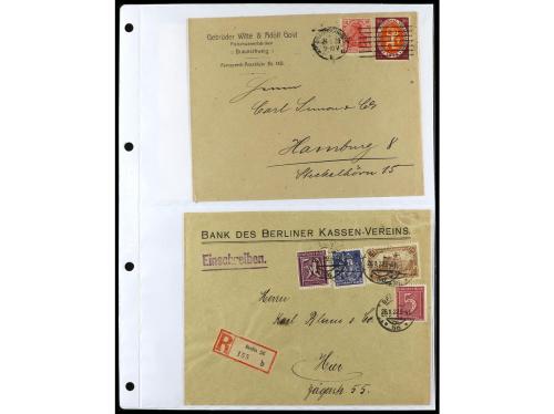 ✉ ALEMANIA. 1912-1933. Conjunto de 92 cartas con diversos fr
