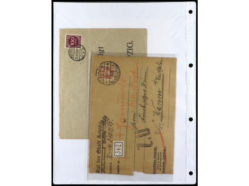 ✉ ALEMANIA. 1912-1933. Conjunto de 92 cartas con diversos fr