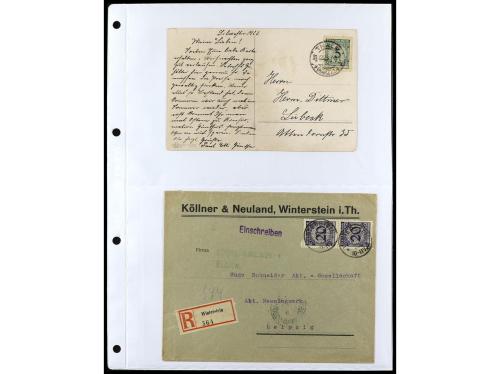 ✉ ALEMANIA. 1912-1933. Conjunto de 92 cartas con diversos fr
