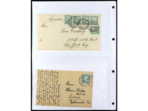 ✉ ALEMANIA. 1912-1933. Conjunto de 92 cartas con diversos fr