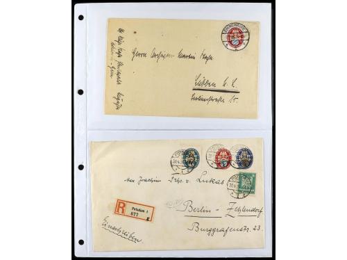 ✉ ALEMANIA. 1912-1933. Conjunto de 92 cartas con diversos fr