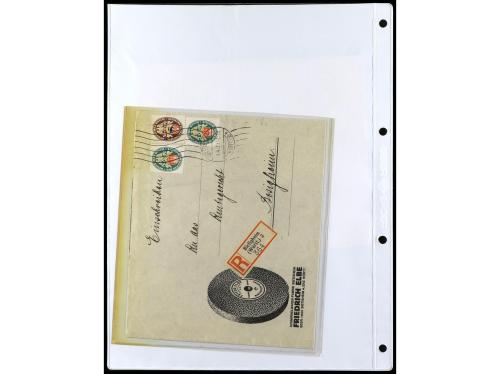 ✉ ALEMANIA. 1912-1933. Conjunto de 92 cartas con diversos fr