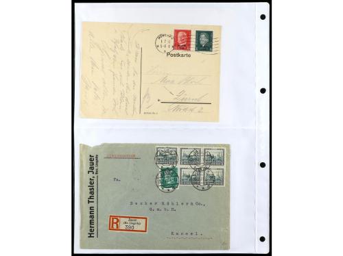 ✉ ALEMANIA. 1912-1933. Conjunto de 92 cartas con diversos fr