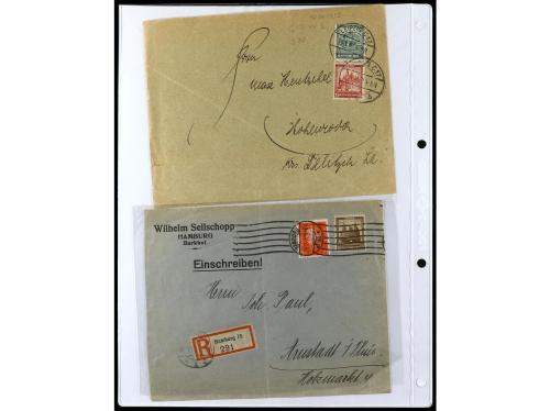 ✉ ALEMANIA. 1912-1933. Conjunto de 92 cartas con diversos fr
