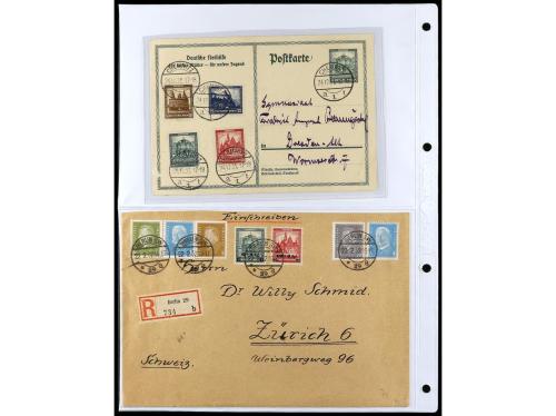 ✉ ALEMANIA. 1912-1933. Conjunto de 92 cartas con diversos fr