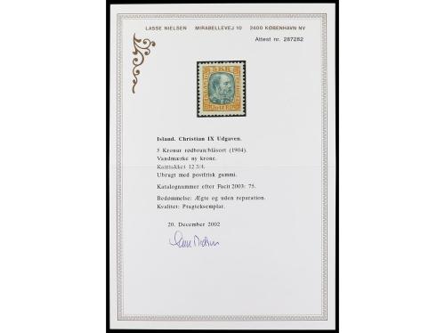 ** ISLANDIA. Yv. 34/46. 1902-1904. CHRISTIAN IX. Serie compl