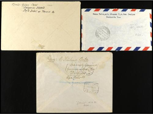 ✉ COLONIAS ESPAÑOLAS: GUINEA. 1939-45. Conjunto de 3 cartas 