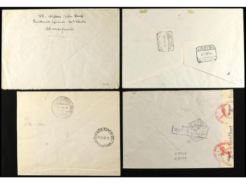 ✉ MARRUECOS. 1937-42. Conjunto de cuatro cartas circuladas. 