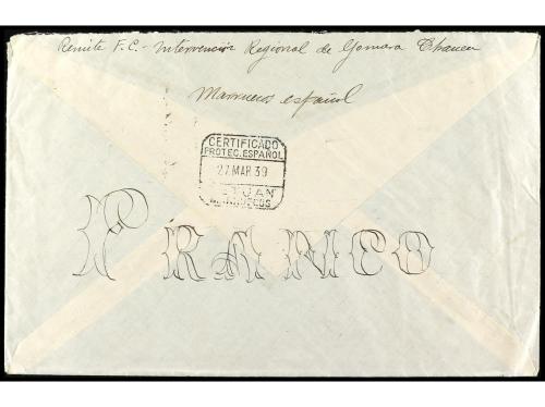 ✉ MARRUECOS. Ed. 150, 151, 154 (4). 1937. XAUEN a BRUSELAS. 