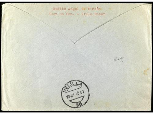 ✉ MARRUECOS. Ed. 217 (2), 222, 224/26, 228. 1940. NADOR a ME